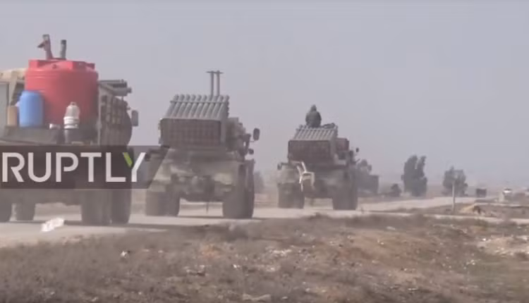 Quân đội Syria điều chuyển binh lực về Idlib, Aleppo chuẩn bị cho cuộc tấn công. Ảnh video Ruptly