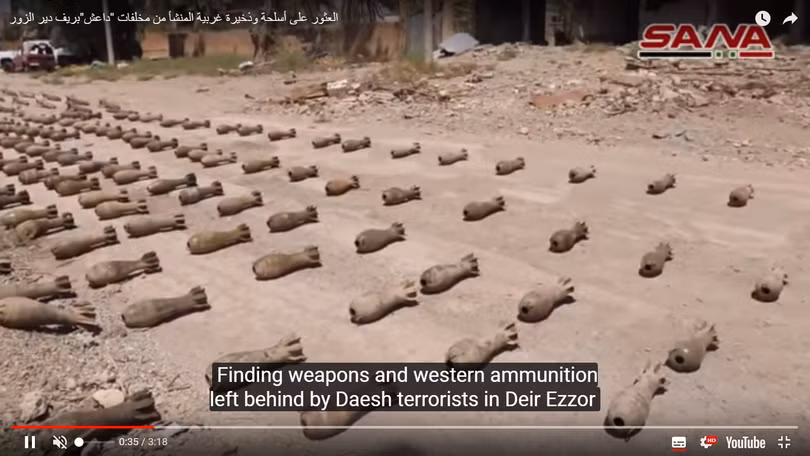 Vũ khí trang bị của IS bị quân đội Syria thu giữ ở Deir Ezzor