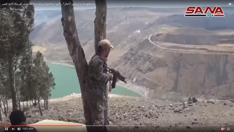 Quân đội Syria giải phóng hoàn toàn lưu vực sông Yarmouk. ảnh video SANA