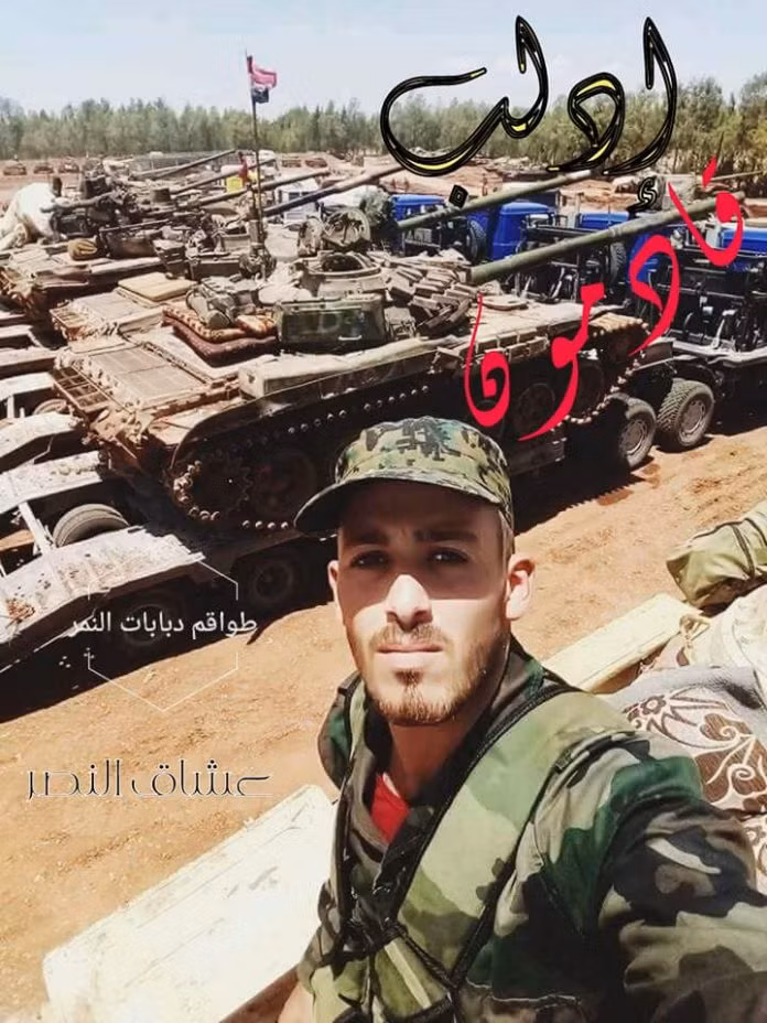 Lực lượng Tiger hành quân chiến đấu về Hama và Idlib. Ảnh truyền thông Tiger