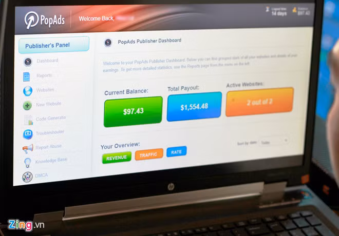 Popads, một trong số những kênh phân phối quảng cáo ưa thích của các trang phim lậu.