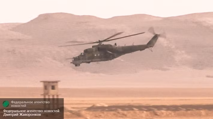 Máy bay trực thăng tấn công Mi-24 Cá sấu bay ở Syria