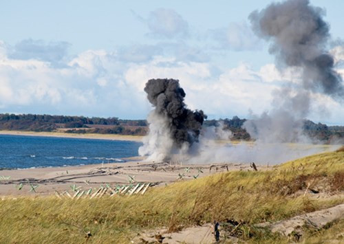 Khu vực hỏa lực pháo binh trên bãi đổ bộ. Khu vực hỏa lực pháo binh trên bãi đổ bộ.