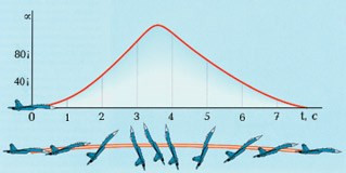 Sơ đồ góc hướng vận tốc của Su -27 khi thực hiện kỹ thuật bay Cobra.