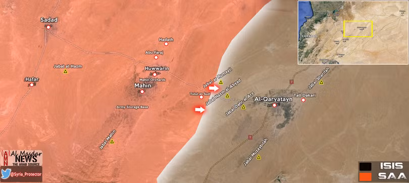 Quân đội Syria đánh chiếm nhiều ngọn đồi xung quanh thành phố Quraytayn tỉnh Homs
