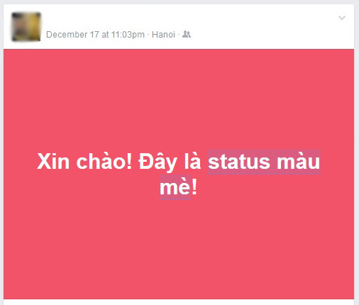Trên Facebook mấy ngày nay chúng ta đã có thể thấy lác đác những "status màu mè" xuất hiện.