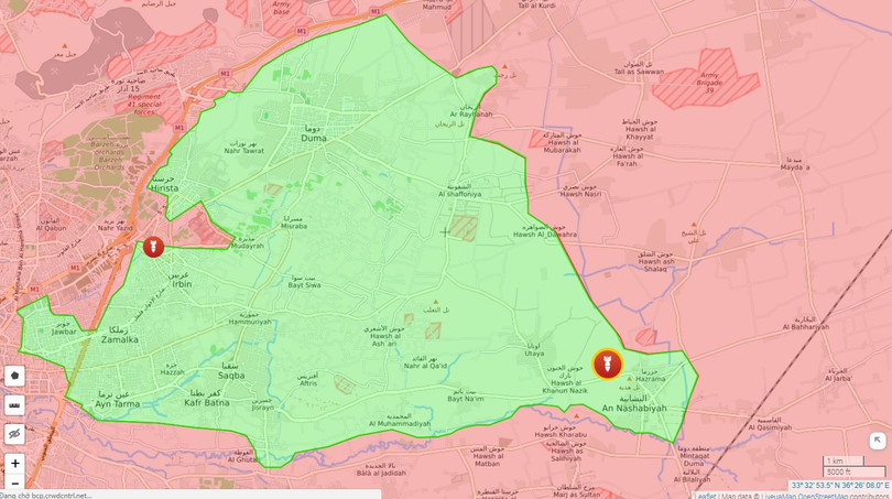 Ngừng bắn sụp đổ, quân đội Syria đánh thẳng vào phiến quân ven Damascus ảnh 1