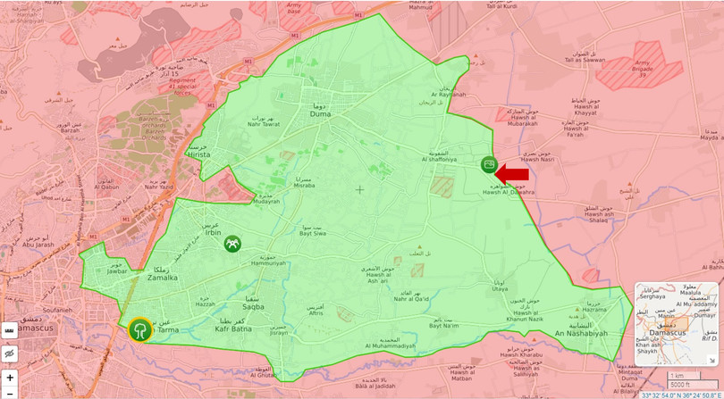 Quân đội Syria tấn công dữ dội phiến quân ngoại ô Damascus ảnh 1