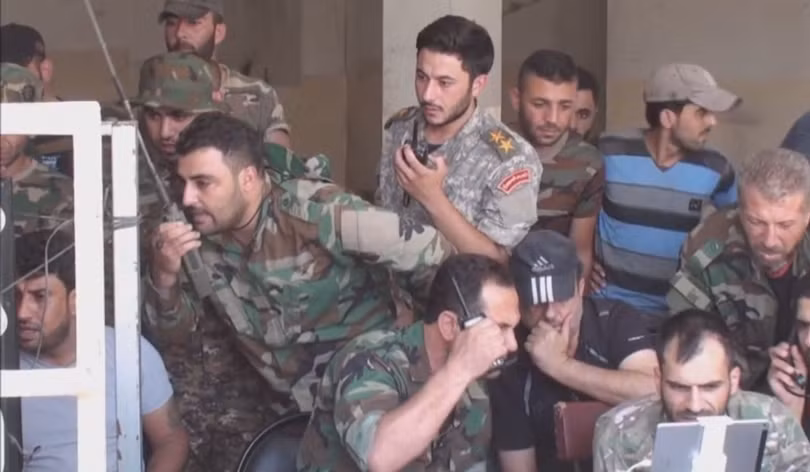 Sở chỉ huy tiền phương của Vệ binh Cộng hòa trên chiến trường ngoại ô phía đông Damascus