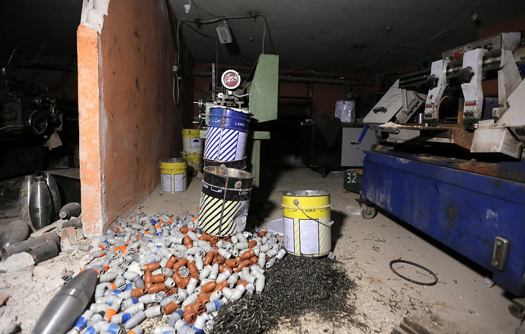 Kho vũ khí hóa học của lực lượng Hồi giáo cực đoan ở Idlib. Ảnh minh họa South Front