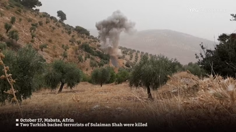 Lực lượng du kích YPG tấn công tiêu diệt các tay sung FSA ở Afrin. Ảnh minh họa video YPG Press Office