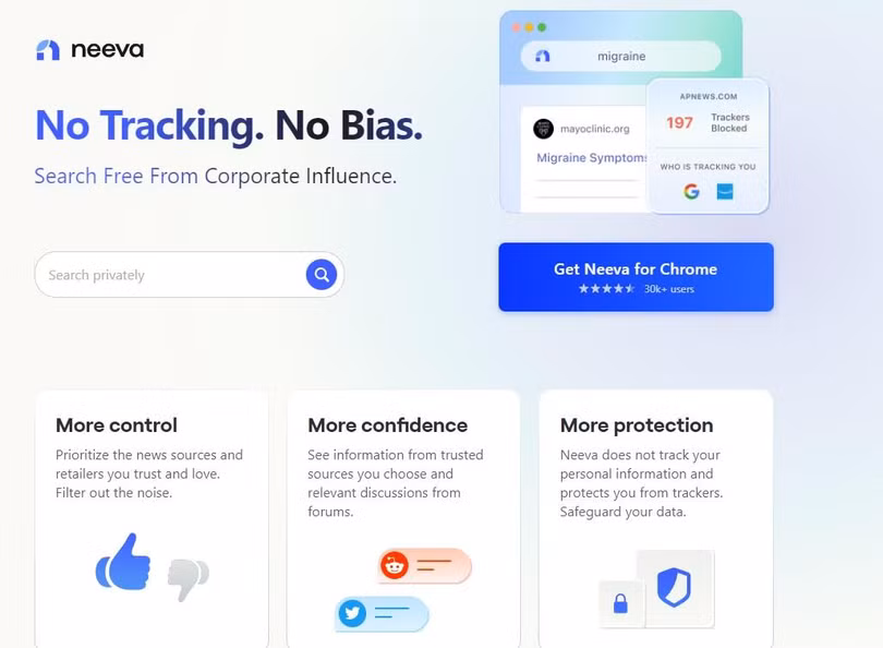 Công cụ tìm kiếm Neeva, thách thức sự thống trị của Google. Ảnh minh họa E&T