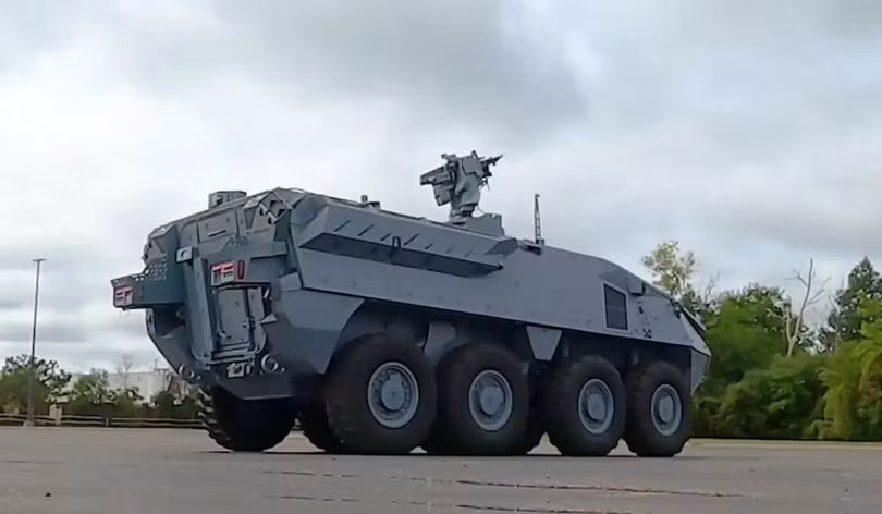 Phiên bản trình diễn công nghệ xe lai hybrid điện - diesel StrykerX. Ảnh General Dynamics Land Systems.