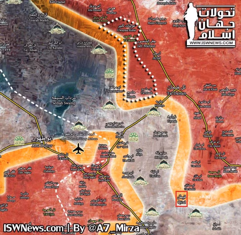 Quân đội Syria giải phóng thêm một làng - bản đồ Masdar News