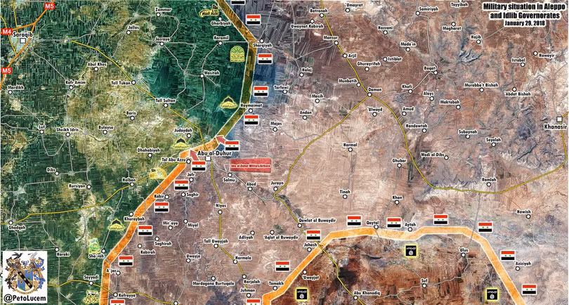 Các mũi tiến công của quân đội Syria trong khu vực Idlib - ảnh minh họa từ video SANA