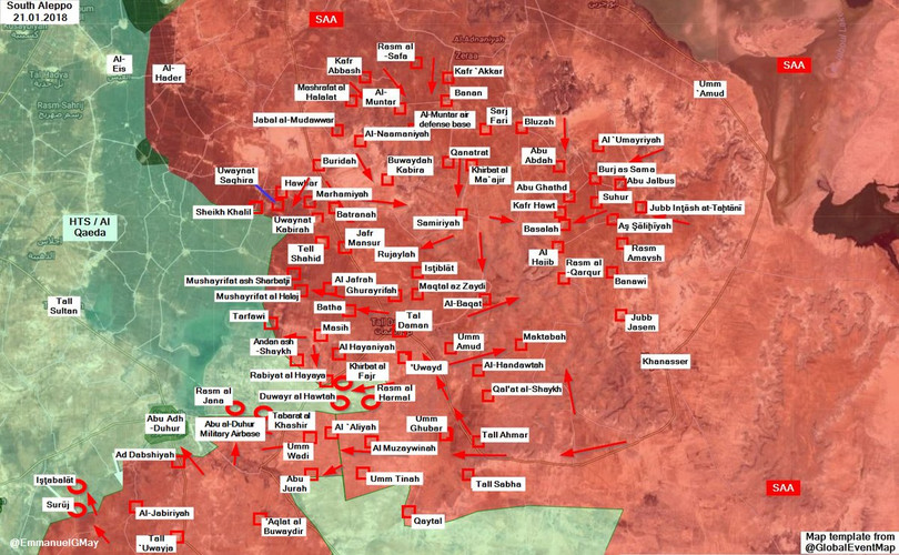 “Hổ Syria” đè bẹp phiến quân tại Idlib, đoạt liên tiếp 7 cứ địa quanh sân bay Abu Al-Duhur ảnh 1