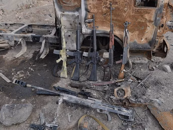 Một số vũ khí thu được sau cuộc tấn công - ảnh quân đội Syria