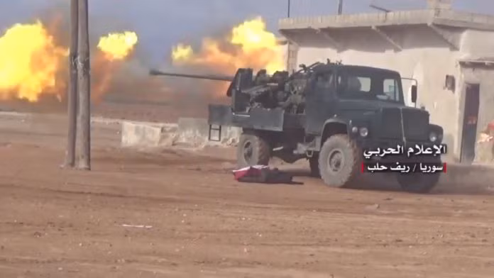 Quân đội Syria tiến công trên chiến trường miền bắc Hama, phía đông nam Idlib - ảnh minh họa Masdar News