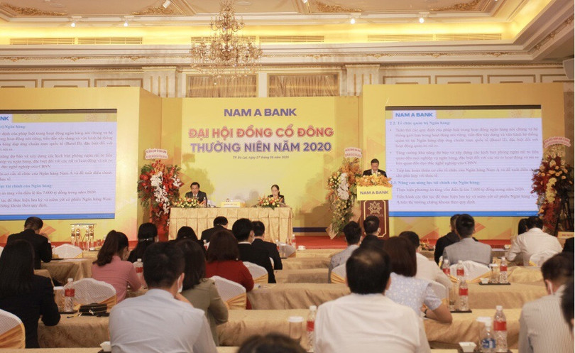 Phiên họp ĐHĐCĐ thường niên năm 2020 của Nam A Bank được tổ chức hôm nay (27/6) - Nguồn: Nam A Bank