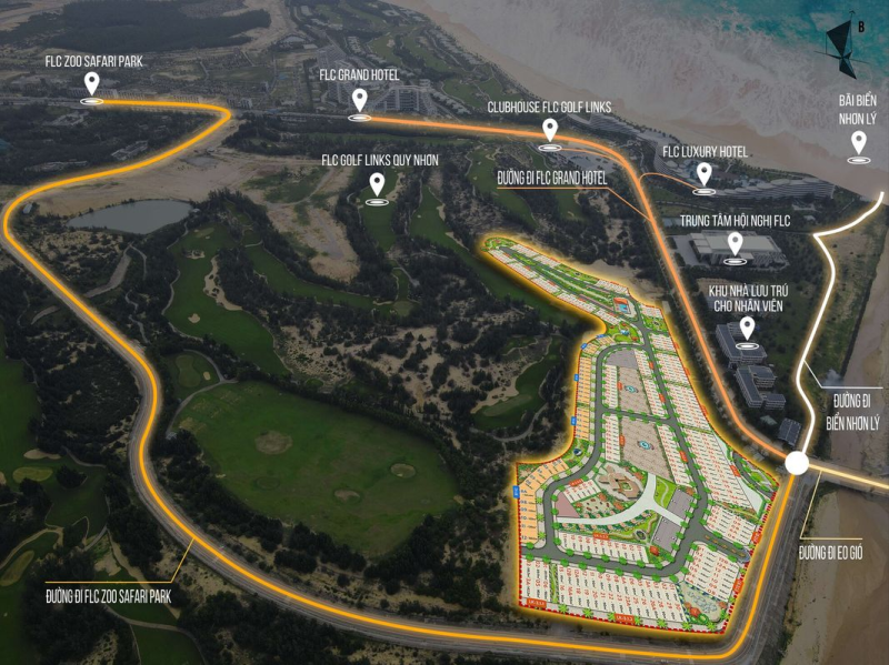 Vị trí của Homeliday Eo Gió trong quần thể FLC Quy Nhơn Beach & Golf Resort Vị trí của Homeliday Eo Gió trong quần thể FLC Quy Nhơn Beach & Golf Resort