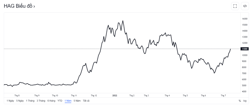 Diễn biến giá cổ phiếu HAG (Nguồn: Tradingview)