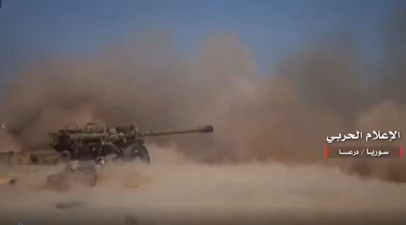 Lực lượng Tiger tấn công trên chiến trường Daraa.Ảnh video quân đội Syria