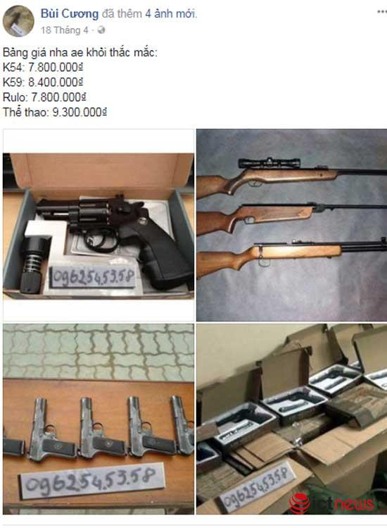 Súng đạn, thuốc nổ rao bán vô tư trên Facebook ảnh 6