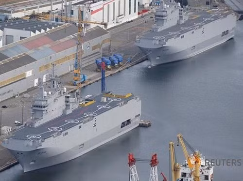 Pháp vận động Malaysia mua tàu sân bay trực thăng Mistral đóng cho Nga