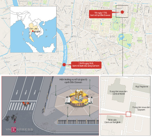 Bom lại nổ ở Bangkok ảnh 1