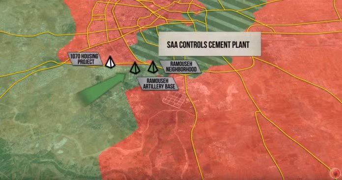 bản đồ chiến sự vùng Aleppo ngày 08/08/2016