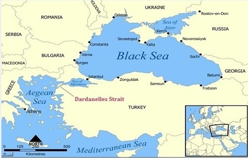Eo biển Dardanelles. Đồ họa: Quickgs Eo biển Dardanelles. Đồ họa: Quickgs