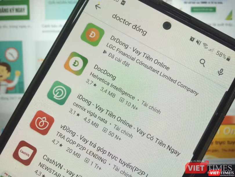 Ứng dụng cho vay qua app rất phát triển
