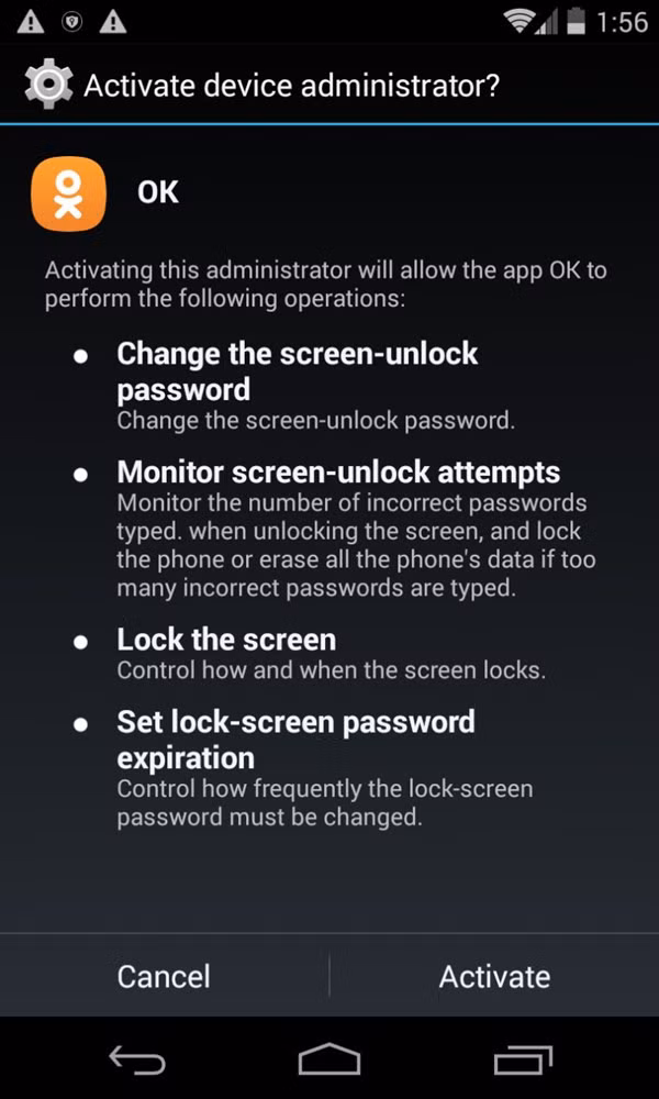 Người dùng sẽ bị buộc phải cấp quyền quản trị cao nhất một khi malware thức tỉnh.