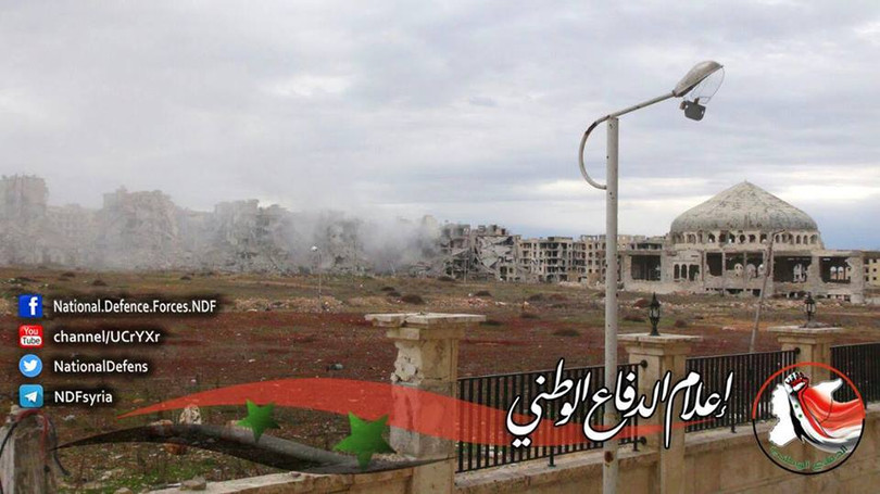 Khu vực nhà thờ Hồi giáo Rasol Azam, nơi quân đội Syria đã giành được quyền kiểm soát