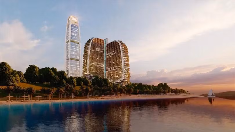 Phối cảnh dự án Khu khách sạn, dịch vụ du lịch tại phường Bãi Cháy, thành phố Hạ Long , tỉnh Quảng Ninh.