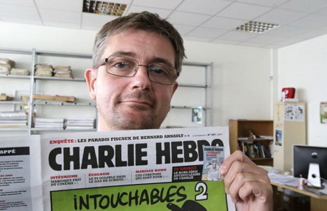 Tổng biên tập tờ Charlie Hebdo, ông Stephane Charbonnier - Ảnh: AP