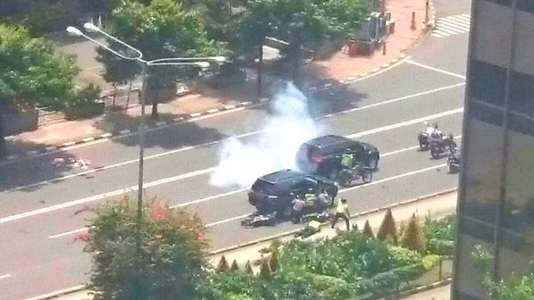 Hiện trường vụ nổ - Ảnh: Twitter của Niti Central Hiện trường vụ nổ - Ảnh: Twitter của Niti Central