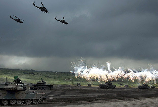 Một cuộc tập trận ở Nhật Bản (Toshifumi Kitamura / AFP)