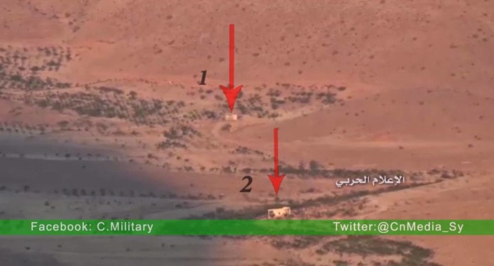 Vị trí hai ngôi nhà bị tên lửa chống tăng ATGM phá hủy