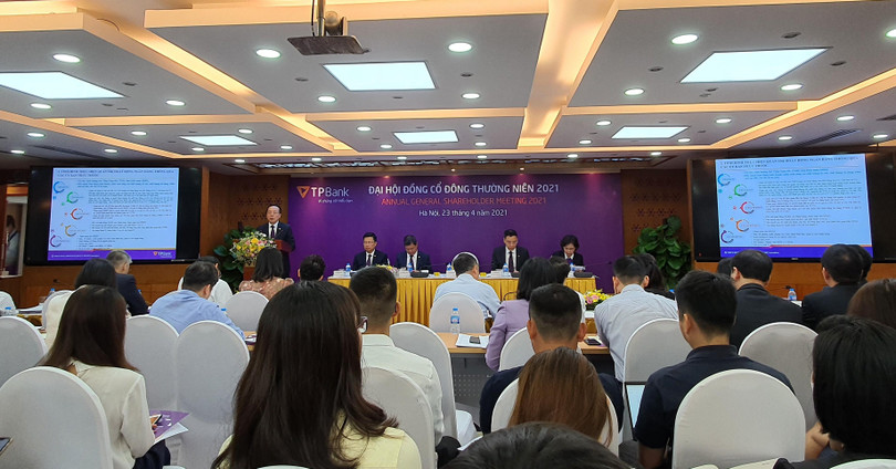 Toàn cảnh ĐHĐCĐ năm 2021 của TPBank (Ảnh: P.D)