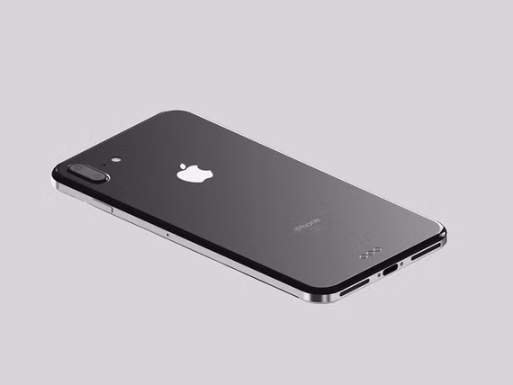 Một concept iPhone 8 với chất liệu thép và kính. 