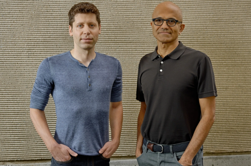 CEO OpenAI Sam Altman và CEO Microsoft Satya Nadella (Ảnh: The New York Times) CEO OpenAI Sam Altman và CEO Microsoft Satya Nadella (Ảnh: The New York Times)