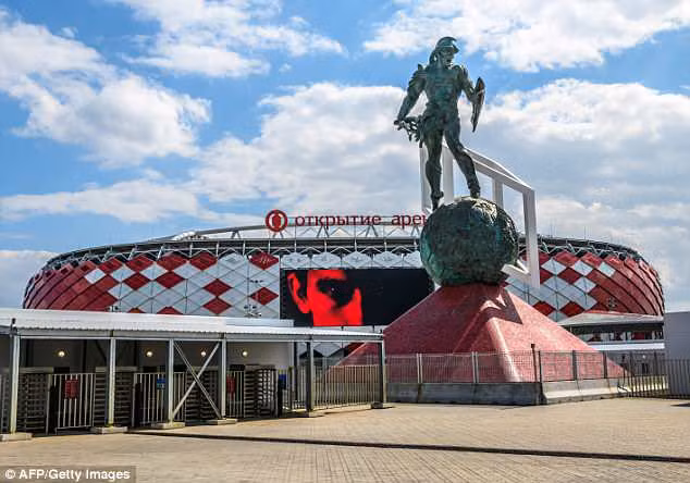 Tượng Spartacus nằm ngay trước sân vận động Spartak Stadium tại Moscow. Ảnh: AFP/Getty Images