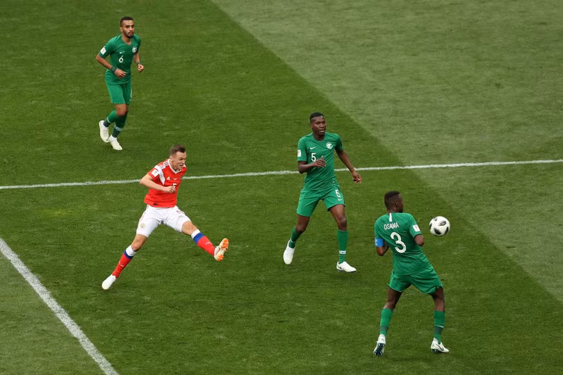 Cheryshev nâng tỷ số lên 4-0. Ảnh: Independent