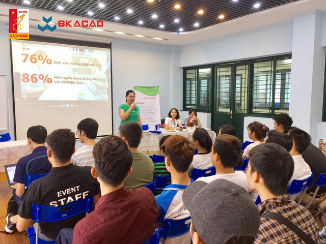  Học viện CNTT Bách Khoa (BKACAD) tổ chức buổi đào tạo “Tuyệt chiêu viết CV – Chinh phục nhà tuyển dụng” cho sinh viên với diễn giả là Giám đốc điều hành Grow People &amp; Organizations 