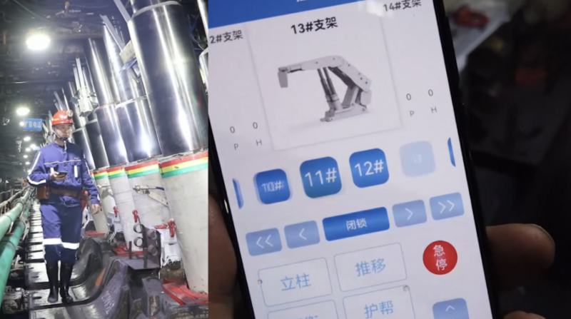 Thiết bị cầm tay điều khiển hệ thống chống hầm lò thủy lực. Ảnh Moroccoworldnews