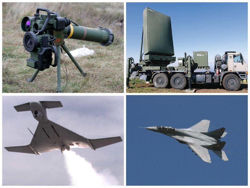 Những vũ khí trang bị nổi tiếng của Israel, bao gồm cả nâng cấp MiG-29 Liên Xô. Ảnh Military Ukraine.