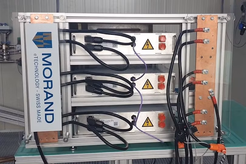 Pin lưu trữ hybrid e Technology của công ty Morand. Ảnh Car Buzz.