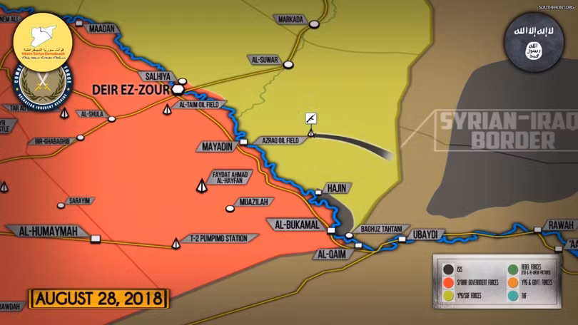 Khủng bố IS tấn công khu vực mỏ dầu của SDF. Ảnh minh họa video South Front