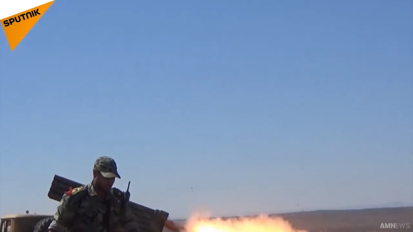 Quân đội Syria tiếp tục cuộc tiến công núi lửa Al-Safa. Ảnh minh họa Masdar News